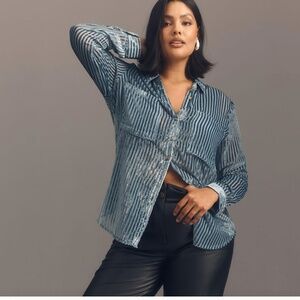 NWT Pilcro Velvet Burnout Blouse by Anthropologie